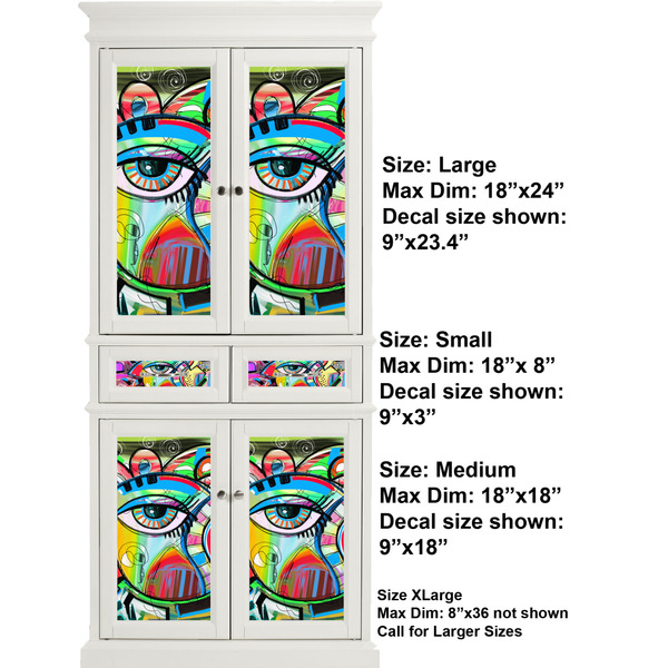 Abstract Eye Painting Full Cabinet (Show Sizes)