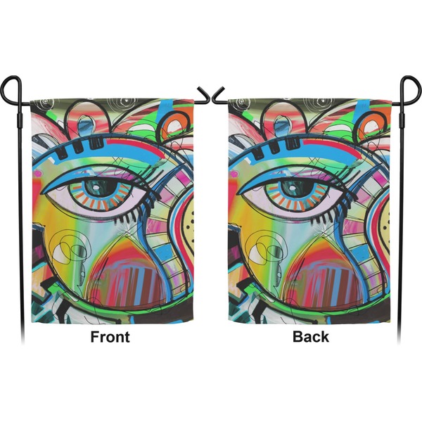 Abstract Eye Painting Garden Flag - Double Sided Front and Back