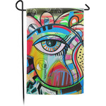 Abstract Eye Painting Garden Flag