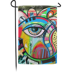 Abstract Eye Painting Small Garden Flag - Single Sided