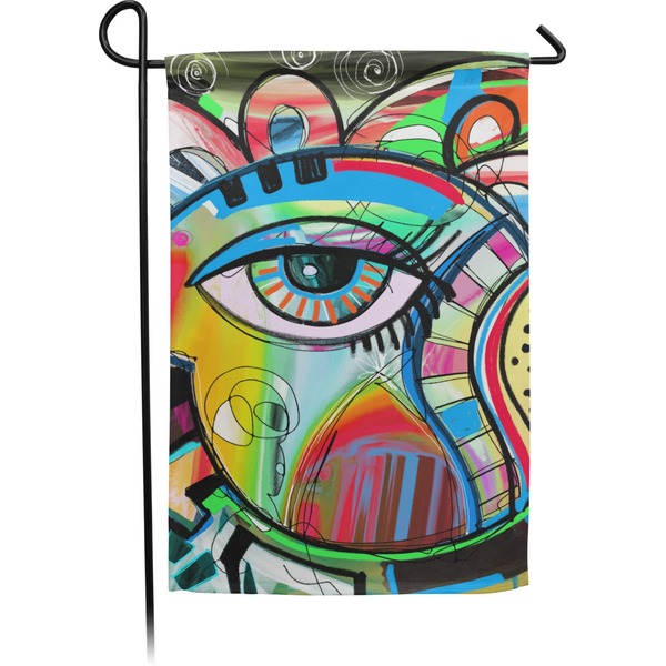 Custom Abstract Eye Painting Small Garden Flag - Double Sided