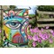 Abstract Eye Painting Garden Flag - Outside In Flowers