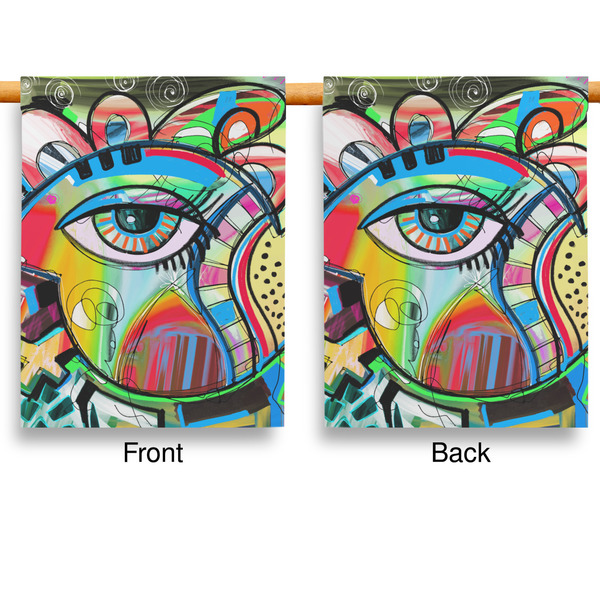 Abstract Eye Painting Garden Flags - Large - Double Sided - APPROVAL