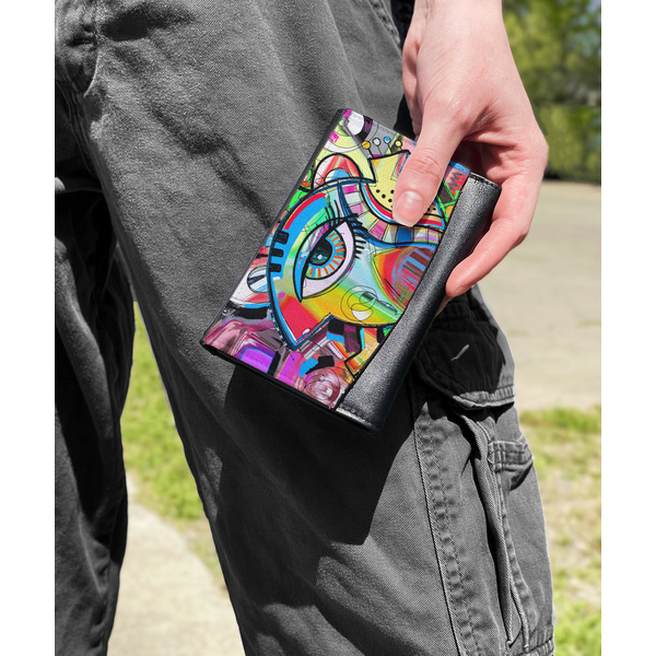 Abstract Eye Painting Genuine Leather Womens Wallet - In Context