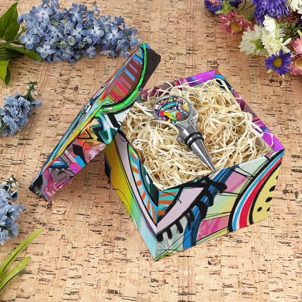 Abstract Eye Painting Gift Boxes with Lid - Canvas Wrapped - Medium - In Context