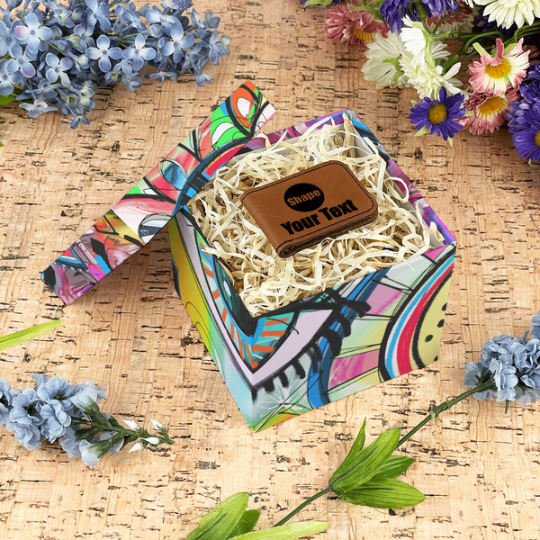 Abstract Eye Painting Gift Boxes with Lid - Canvas Wrapped - Small - In Context