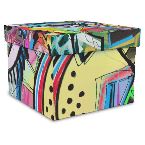Custom Abstract Eye Painting Gift Box with Lid - Canvas Wrapped - XX-Large