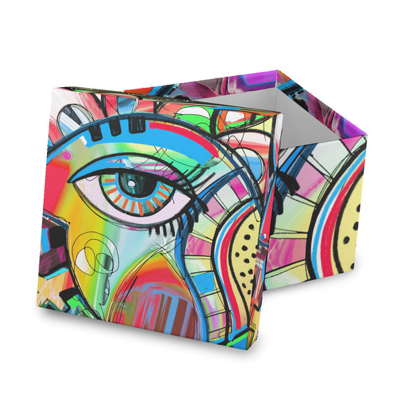 Custom Abstract Eye Painting Gift Box with Lid - Canvas Wrapped