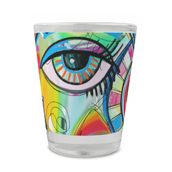 Abstract Eye Painting Glass Shot Glass - 1.5 oz - Set of 4