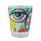 Abstract Eye Painting Glass Shot Glass - 1.5 oz - Set of 4