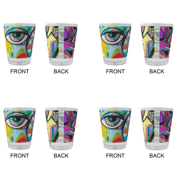 Abstract Eye Painting Glass Shot Glass - Standard - Set of 4 - APPROVAL