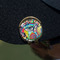 Abstract Eye Painting Golf Ball Marker Hat Clip - Gold - On Hat