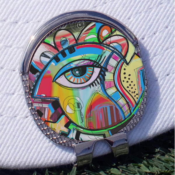 Custom Abstract Eye Painting Golf Ball Marker - Hat Clip