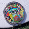 Abstract Eye Painting Golf Ball Marker Hat Clip - Silver - Front