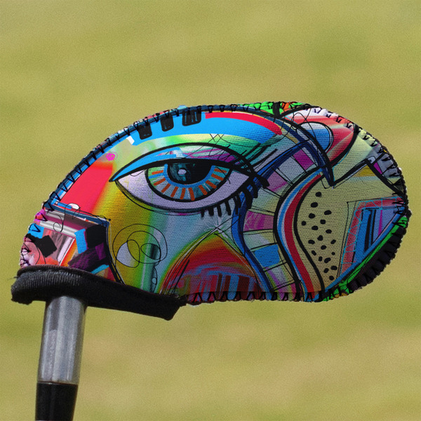 Custom Abstract Eye Painting Golf Club Iron Cover