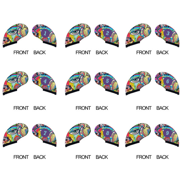 Abstract Eye Painting Golf Club Covers - APPROVAL (set of 9)