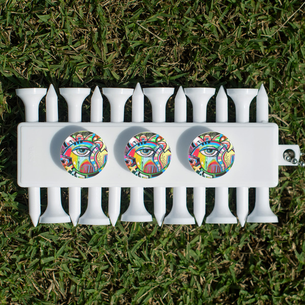 Abstract Eye Painting Golf Tees & Ball Markers Set - Back