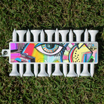 Abstract Eye Painting Golf Tees & Ball Markers Set