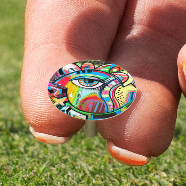 Abstract Eye Painting Golf Tees & Ball Markers Set - Marker
