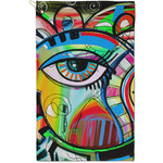 Abstract Eye Painting Golf Towel - Poly-Cotton Blend - Small