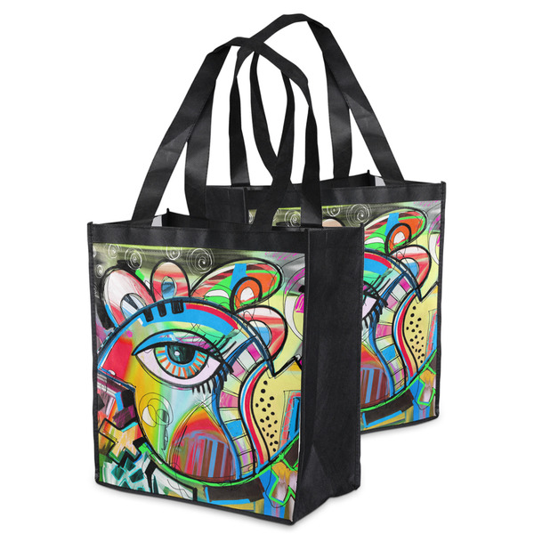 Abstract Eye Painting Grocery Bag - MAIN