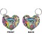 Abstract Eye Painting Heart Keychain (Front + Back)