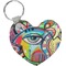 Abstract Eye Painting Heart Keychain (Personalized)