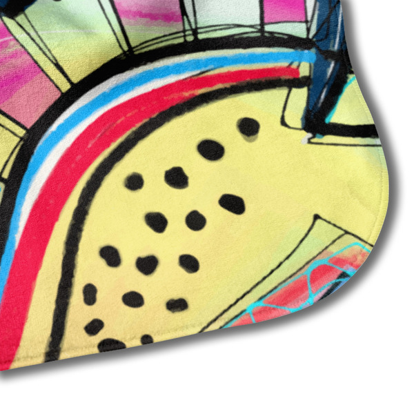 Abstract Eye Painting Hooded Baby Towel- Detail Corner