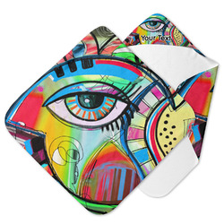 Abstract Eye Painting Hooded Baby Towel