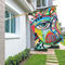 Abstract Eye Painting House Flags - Double Sided - LIFESTYLE