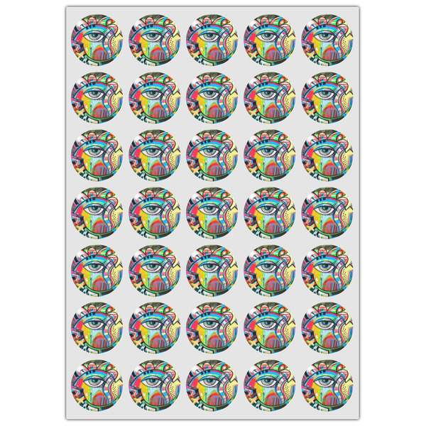 Abstract Eye Painting Icing Circle - XSmall - Set of 35