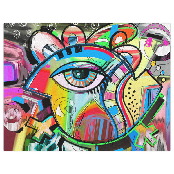 Abstract Eye Painting Indoor / Outdoor Rug - 6'x8' - Front Flat