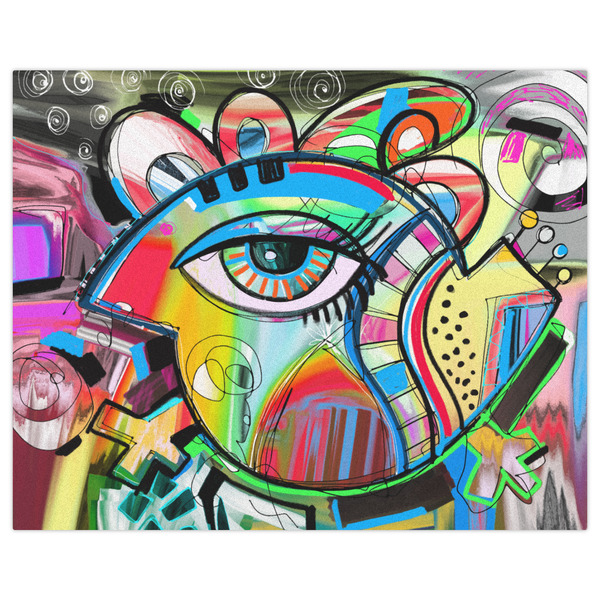 Abstract Eye Painting Indoor / Outdoor Rug - 8'x10' - Front Flat