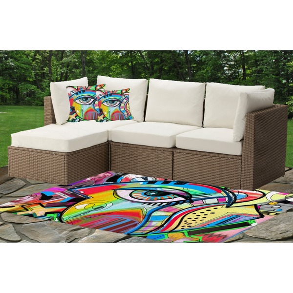 Abstract Eye Painting Indoor / Outdoor Rug & Cushions