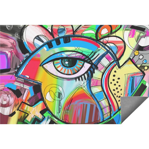 Custom Abstract Eye Painting Indoor / Outdoor Rug