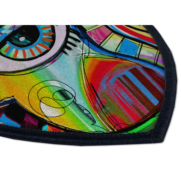 Abstract Eye Painting Iron on Shield 3 Detail