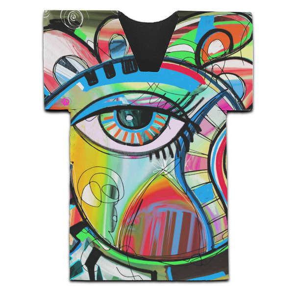 Custom Abstract Eye Painting Jersey Bottle Cooler