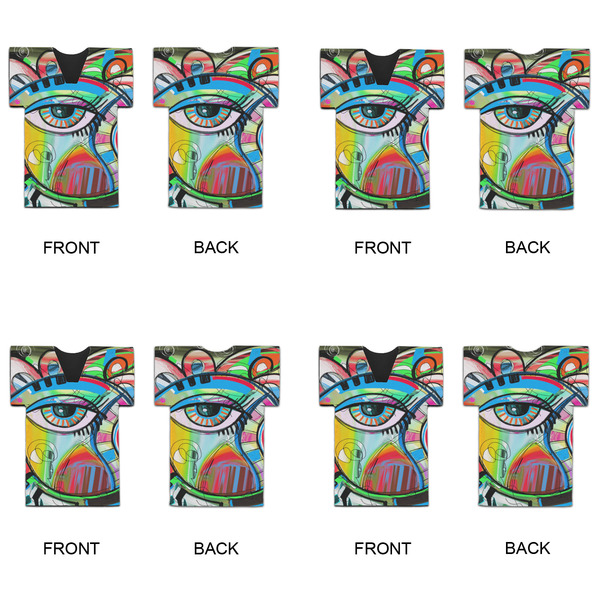 Abstract Eye Painting Jersey Bottle Cooler - Set of 4 - APPROVAL