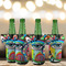 Abstract Eye Painting Jersey Bottle Cooler - Set of 4 - LIFESTYLE