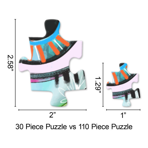 Abstract Eye Painting Jigsaw Puzzle - Piece Comparison