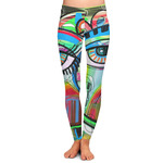 Abstract Eye Painting Ladies Leggings