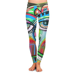 Abstract Eye Painting Ladies Leggings - Extra Small