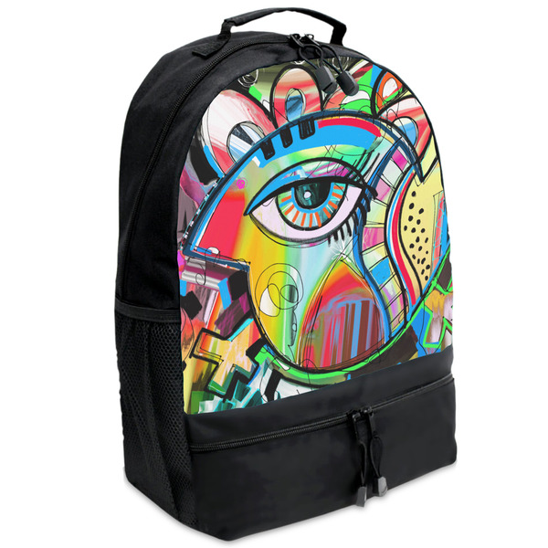 Custom Abstract Eye Painting Backpacks - Black
