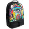 Abstract Eye Painting Large Backpack - Black - Angled View