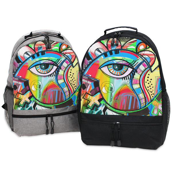 Abstract Eye Painting Large Backpacks - Both