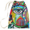 Abstract Eye Painting Large Laundry Bag - Front View