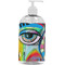 Abstract Eye Painting Plastic Soap / Lotion Dispenser (16 oz - Large - White)