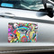 Abstract Eye Painting Large Rectangle Car Magnets- In Context