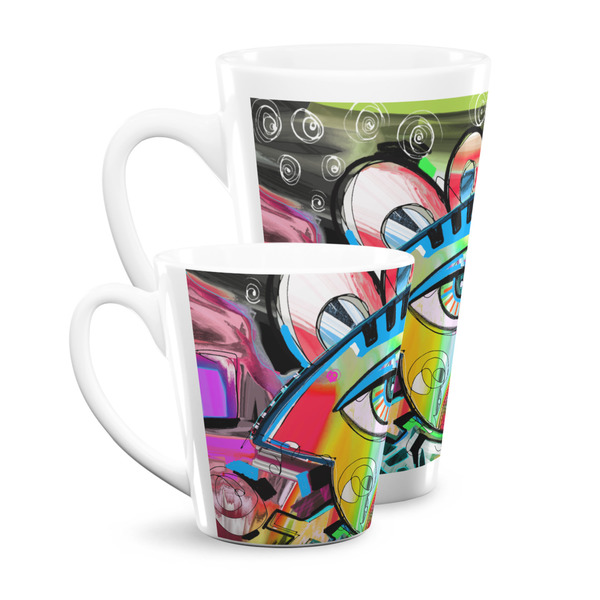 Abstract Eye Painting Latte Mugs Main