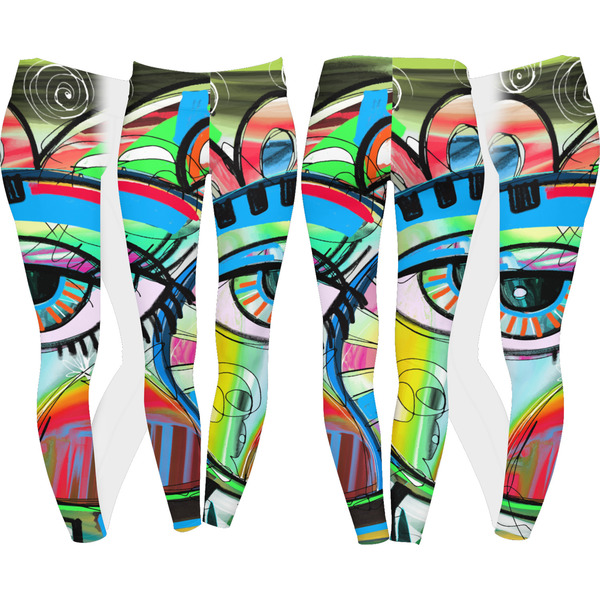 Abstract Eye Painting Leggings Turn Around - Apvl